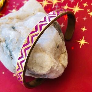 Bracelet By Alex & Ani, 2017, Brass With Wine Enamel, Adjustable